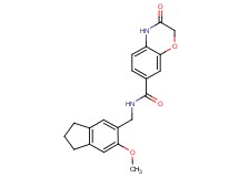 N-[(6-methoxy-2,3-dihydro-1H-inden-5-yl)methyl]-3-oxo-3,4-dihydro-2H-1,4-benzoxazine-7-carboxamide