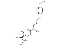 N-[3-(4-methoxyphenoxy)propyl]-N-methyl-2-(3,4,5-trimethyl-1H-pyrazol-1-yl)acetamide