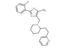 2-[2-(1-{[2-(2-chlorophenyl)-5-methyl-1,3-oxazol-4-yl]methyl}-2-piperidinyl)ethyl]pyridine