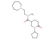 N-[2-(1-azepanyl)ethyl]-1-cyclopentyl-N-methyl-6-oxo-3-piperidinecarboxamide