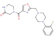 4-[(2-{[4-(2-fluorophenyl)-1-piperazinyl]methyl}-1,3-oxazol-4-yl)carbonyl]-2-piperazinone