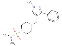 N,N-dimethyl-4-[(1-methyl-3-phenyl-1H-pyrazol-4-yl)methyl]piperazine-1-sulfonamide