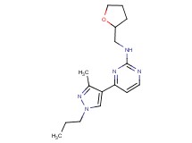 4-(3-methyl-1-propyl-1H-pyrazol-4-yl)-N-(tetrahydrofuran-2-ylmethyl)pyrimidin-2-amine