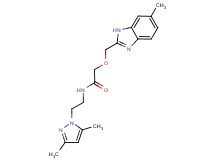N-[2-(3,5-dimethyl-1H-pyrazol-1-yl)ethyl]-2-[(6-methyl-1H-benzimidazol-2-yl)methoxy]acetamide