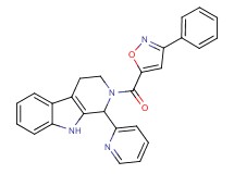 2-[(3-phenyl-5-isoxazolyl)carbonyl]-1-(2-pyridinyl)-2,3,4,9-tetrahydro-1H-beta-carboline