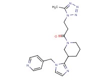 4-[(2-{1-[3-(5-methyl-1H-tetrazol-1-yl)propanoyl]piperidin-3-yl}-1H-imidazol-1-yl)methyl]pyridine