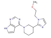 4-{3-[1-(2-methoxyethyl)-1H-imidazol-2-yl]-1-piperidinyl}-7H-pyrrolo[2,3-d]pyrimidine