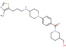{1-[4-(4-{[3-(4-methyl-1,3-thiazol-5-yl)propyl]amino}-1-piperidinyl)benzoyl]-3-piperidinyl}methanol