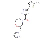 4-{[3-(5-methyl-2-thienyl)-1H-pyrazol-5-yl]carbonyl}-2-(1H-pyrazol-1-ylmethyl)-1,4-oxazepane
