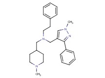 N-[(1-methyl-3-phenyl-1H-pyrazol-4-yl)methyl]-N-[(1-methyl-4-piperidinyl)methyl]-2-phenylethanamine