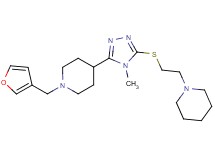 1-(3-furylmethyl)-4-(4-methyl-5-{[2-(1-piperidinyl)ethyl]thio}-4H-1,2,4-triazol-3-yl)piperidine