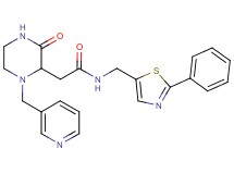 2-[3-oxo-1-(3-pyridinylmethyl)-2-piperazinyl]-N-[(2-phenyl-1,3-thiazol-5-yl)methyl]acetamide