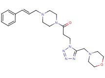 4-{[1-(3-oxo-3-{4-[(2E)-3-phenyl-2-propen-1-yl]-1-piperazinyl}propyl)-1H-tetrazol-5-yl]methyl}morpholine