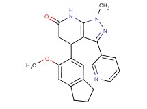 4-(6-methoxy-2,3-dihydro-1H-inden-5-yl)-1-methyl-3-pyridin-3-yl-1,4,5,7-tetrahydro-6H-pyrazolo[3,4-b]pyridin-6-one