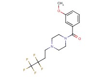 1-(3-methoxybenzoyl)-4-(3,3,4,4,4-pentafluorobutyl)piperazine
