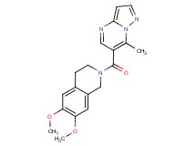 6,7-dimethoxy-2-[(7-methylpyrazolo[1,5-a]pyrimidin-6-yl)carbonyl]-1,2,3,4-tetrahydroisoquinoline