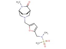 N-methyl-N-[(5-{[(1S*,5R*)-6-methyl-7-oxo-3,6-diazabicyclo[3.2.2]non-3-yl]methyl}-2-furyl)methyl]methanesulfonamide