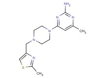4-methyl-6-{4-[(2-methyl-1,3-thiazol-4-yl)methyl]-1-piperazinyl}-2-pyrimidinamine