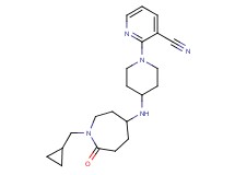 2-(4-{[1-(cyclopropylmethyl)-7-oxoazepan-4-yl]amino}piperidin-1-yl)nicotinonitrile