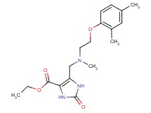 ethyl 5-{[[2-(2,4-dimethylphenoxy)ethyl](methyl)amino]methyl}-2-oxo-2,3-dihydro-1H-imidazole-4-carboxylate