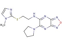 N-{2-[(1-methyl-1H-imidazol-2-yl)thio]ethyl}-6-(1-pyrrolidinyl)[1,2,5]oxadiazolo[3,4-b]pyrazin-5-amine
