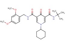 N-(tert-butyl)-1-cyclohexyl-N'-(2,4-dimethoxybenzyl)-4-oxo-1,4-dihydro-3,5-pyridinedicarboxamide