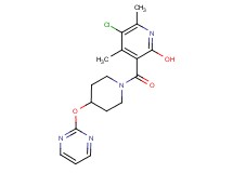 5-chloro-4,6-dimethyl-3-{[4-(2-pyrimidinyloxy)-1-piperidinyl]carbonyl}-2-pyridinol