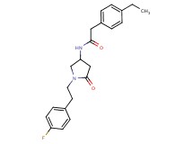 2-(4-ethylphenyl)-N-{1-[2-(4-fluorophenyl)ethyl]-5-oxopyrrolidin-3-yl}acetamide