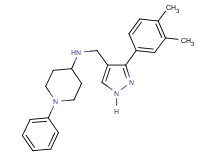 N-{[3-(3,4-dimethylphenyl)-1H-pyrazol-4-yl]methyl}-1-phenyl-4-piperidinamine