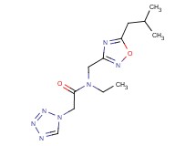 N-ethyl-N-[(5-isobutyl-1,2,4-oxadiazol-3-yl)methyl]-2-(1H-tetrazol-1-yl)acetamide