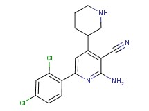 2-amino-6-(2,4-dichlorophenyl)-4-piperidin-3-ylnicotinonitrile