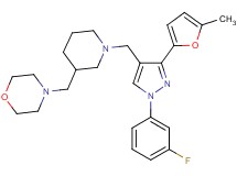 4-[(1-{[1-(3-fluorophenyl)-3-(5-methyl-2-furyl)-1H-pyrazol-4-yl]methyl}-3-piperidinyl)methyl]morpholine