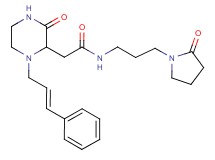 2-{3-oxo-1-[(2E)-3-phenyl-2-propen-1-yl]-2-piperazinyl}-N-[3-(2-oxo-1-pyrrolidinyl)propyl]acetamide