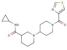 N-cyclopropyl-1'-(1,3-thiazol-4-ylcarbonyl)-1,4'-bipiperidine-3-carboxamide
