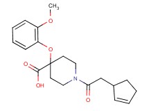1-(2-cyclopenten-1-ylacetyl)-4-(2-methoxyphenoxy)-4-piperidinecarboxylic acid