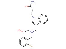 3-(3-{[(2-fluorobenzyl)(2-hydroxyethyl)amino]methyl}-1H-indol-1-yl)propanamide