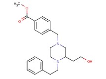 methyl 4-{[3-(2-hydroxyethyl)-4-(2-phenylethyl)-1-piperazinyl]methyl}benzoate
