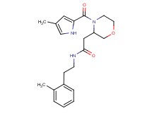 N-[2-(2-methylphenyl)ethyl]-2-{4-[(4-methyl-1H-pyrrol-2-yl)carbonyl]-3-morpholinyl}acetamide