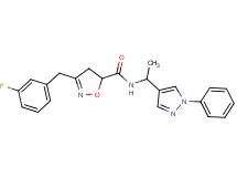 3-(3-fluorobenzyl)-N-[1-(1-phenyl-1H-pyrazol-4-yl)ethyl]-4,5-dihydro-5-isoxazolecarboxamide