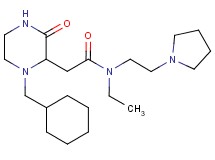 2-[1-(cyclohexylmethyl)-3-oxo-2-piperazinyl]-N-ethyl-N-[2-(1-pyrrolidinyl)ethyl]acetamide