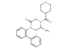 1-(2-biphenylyl)-5-methyl-4-(tetrahydro-2H-pyran-4-ylcarbonyl)-2-piperazinone