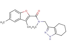 N,3,5-trimethyl-N-(4,5,6,7-tetrahydro-1H-indazol-3-ylmethyl)-1-benzofuran-2-carboxamide