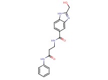 N-(3-anilino-3-oxopropyl)-2-(hydroxymethyl)-1H-benzimidazole-5-carboxamide