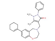 4-{[7-(1-cyclohexen-1-yl)-2,3-dihydro-1,4-benzoxazepin-4(5H)-yl]methyl}-1,5-dimethyl-2-phenyl-1,2-dihydro-3H-pyrazol-3-one