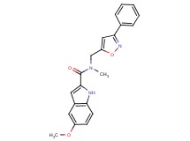 5-methoxy-N-methyl-N-[(3-phenyl-5-isoxazolyl)methyl]-1H-indole-2-carboxamide