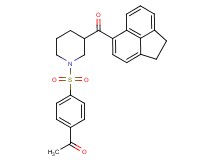 1-(4-{[3-(1,2-dihydro-5-acenaphthylenylcarbonyl)-1-piperidinyl]sulfonyl}phenyl)ethanone