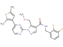 N-(2,3-difluorobenzyl)-1-[4-(2,5-dimethyl-3-thienyl)-2-pyrimidinyl]-5-(methoxymethyl)-1H-pyrazole-4-carboxamide