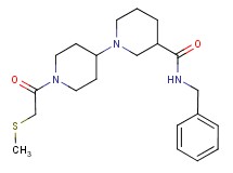 N-benzyl-1'-[(methylthio)acetyl]-1,4'-bipiperidine-3-carboxamide