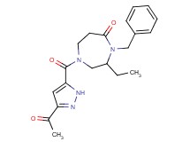 1-[(3-acetyl-1H-pyrazol-5-yl)carbonyl]-4-benzyl-3-ethyl-1,4-diazepan-5-one