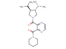 (3S*,4R*)-4-isopropyl-N,N-dimethyl-1-{[3-(1-piperidinylcarbonyl)-2-pyrazinyl]carbonyl}-3-pyrrolidinamine